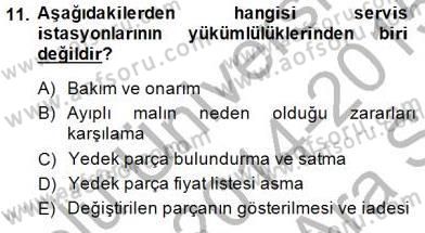 Tüketici Hukuku Dersi 2014 - 2015 Yılı (Vize) Ara Sınav Soruları 11. Soru