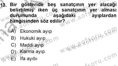 Tüketici Hukuku Dersi 2015 - 2016 Yılı (Vize) Ara Sınav Soruları 13. Soru