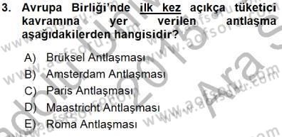 Tüketici Hukuku Dersi 2015 - 2016 Yılı (Vize) Ara Sınav Soruları 3. Soru