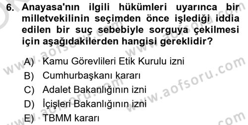 Ceza Yargılama Hukuku Dersi 2020 - 2021 Yılı Yaz Okulu Sınav Soruları 6. Soru