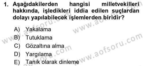 Ceza Yargılama Hukuku Dersi 2021 - 2022 Yılı (Vize) Ara Sınav Soruları 1. Soru