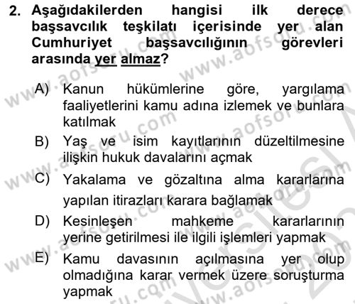 Ceza Yargılama Hukuku Dersi 2021 - 2022 Yılı (Final) Dönem Sonu Sınav Soruları 2. Soru