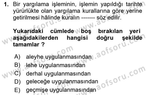 Ceza Yargılama Hukuku Dersi 2023 - 2024 Yılı (Final) Dönem Sonu Sınav Soruları 1. Soru