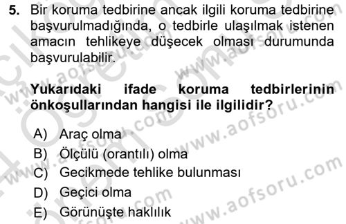 Ceza Yargılama Hukuku Dersi 2023 - 2024 Yılı (Final) Dönem Sonu Sınav Soruları 5. Soru