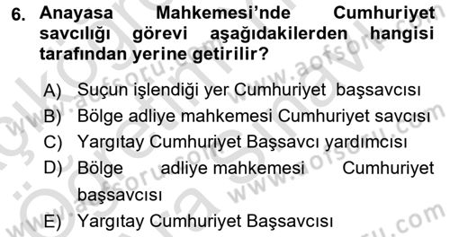 Ceza Yargılama Hukuku Dersi 2024 - 2025 Yılı (Vize) Ara Sınav Soruları 6. Soru