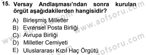 Uluslararası Hukuk 1 Dersi 2012 - 2013 Yılı (Vize) Ara Sınav Soruları 15. Soru