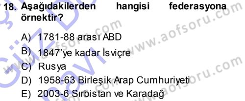 Uluslararası Hukuk 1 Dersi 2013 - 2014 Yılı (Vize) Ara Sınav Soruları 18. Soru