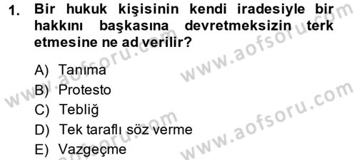Uluslararası Hukuk 1 Dersi 2013 - 2014 Yılı Tek Ders Sınav Soruları 1. Soru