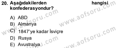 Uluslararası Hukuk 1 Dersi 2014 - 2015 Yılı (Vize) Ara Sınav Soruları 20. Soru