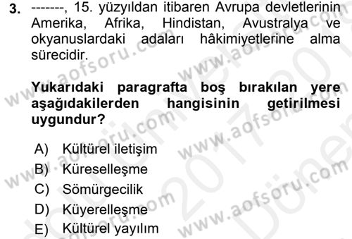 Uluslararası Hukuk 1 Dersi 2017 - 2018 Yılı (Final) Dönem Sonu Sınav Soruları 3. Soru