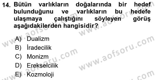Uluslararası Hukuk 1 Dersi 2019 - 2020 Yılı (Vize) Ara Sınav Soruları 14. Soru