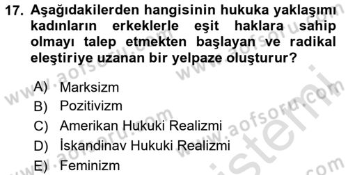 Uluslararası Hukuk 1 Dersi 2024 - 2025 Yılı (Vize) Ara Sınav Soruları 17. Soru