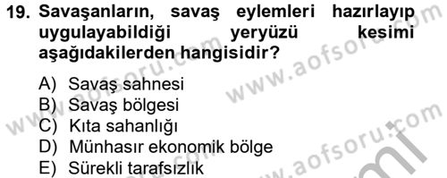 Uluslararası Hukuk 2 Dersi 2012 - 2013 Yılı (Vize) Ara Sınav Soruları 19. Soru