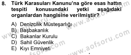 Uluslararası Hukuk 2 Dersi 2012 - 2013 Yılı (Vize) Ara Sınav Soruları 8. Soru