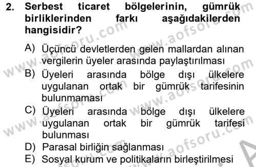 Uluslararası Hukuk 2 Dersi 2012 - 2013 Yılı (Final) Dönem Sonu Sınav Soruları 2. Soru