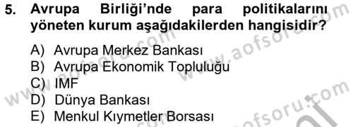 Uluslararası Hukuk 2 Dersi 2012 - 2013 Yılı (Final) Dönem Sonu Sınav Soruları 5. Soru