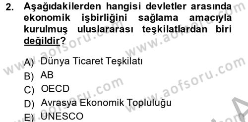 Uluslararası Hukuk 2 Dersi 2013 - 2014 Yılı (Vize) Ara Sınav Soruları 2. Soru