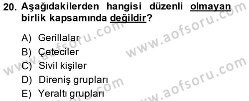 Uluslararası Hukuk 2 Dersi 2013 - 2014 Yılı (Vize) Ara Sınav Soruları 20. Soru