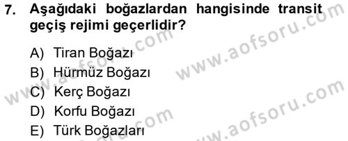 Uluslararası Hukuk 2 Dersi 2013 - 2014 Yılı (Vize) Ara Sınav Soruları 7. Soru