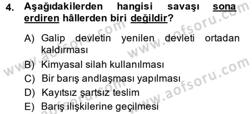 Uluslararası Hukuk 2 Dersi 2013 - 2014 Yılı (Final) Dönem Sonu Sınav Soruları 4. Soru