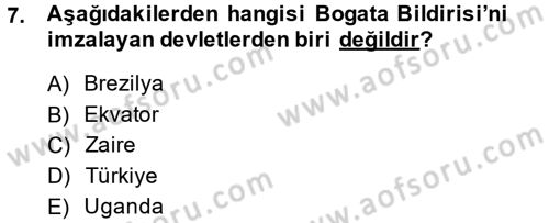 Uluslararası Hukuk 2 Dersi 2013 - 2014 Yılı (Final) Dönem Sonu Sınav Soruları 7. Soru