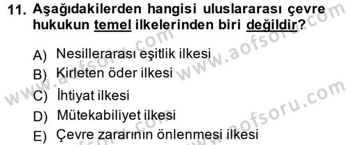 Uluslararası Hukuk 2 Dersi 2014 - 2015 Yılı (Vize) Ara Sınav Soruları 11. Soru