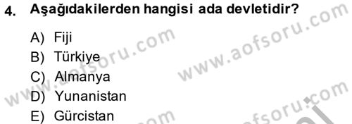 Uluslararası Hukuk 2 Dersi 2014 - 2015 Yılı (Final) Dönem Sonu Sınav Soruları 4. Soru