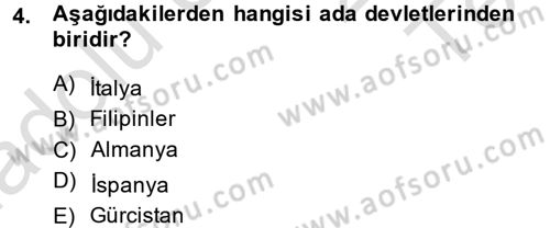 Uluslararası Hukuk 2 Dersi 2014 - 2015 Yılı Tek Ders Sınav Soruları 4. Soru