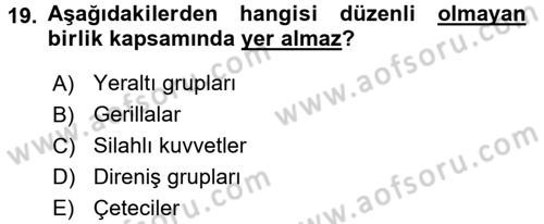 Uluslararası Hukuk 2 Dersi 2015 - 2016 Yılı (Vize) Ara Sınav Soruları 19. Soru
