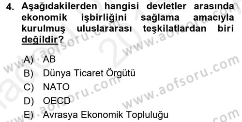 Uluslararası Hukuk 2 Dersi 2015 - 2016 Yılı (Vize) Ara Sınav Soruları 4. Soru