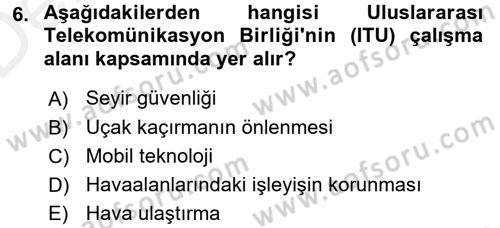 Uluslararası Hukuk 2 Dersi 2015 - 2016 Yılı Tek Ders Sınav Soruları 6. Soru