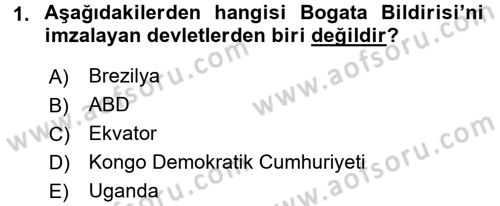 Uluslararası Hukuk 2 Dersi 2016 - 2017 Yılı 3 Ders Sınav Soruları 1. Soru