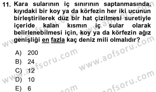 Uluslararası Hukuk 2 Dersi 2016 - 2017 Yılı (Vize) Ara Sınav Soruları 11. Soru