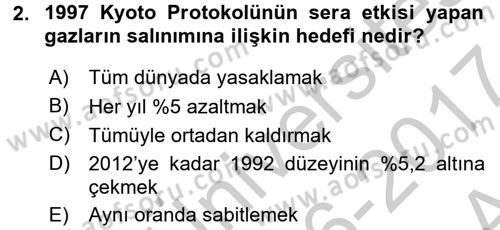 Uluslararası Hukuk 2 Dersi 2016 - 2017 Yılı (Vize) Ara Sınav Soruları 2. Soru