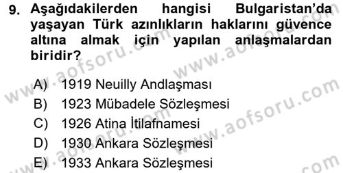 Uluslararası Hukuk 2 Dersi 2016 - 2017 Yılı (Vize) Ara Sınav Soruları 9. Soru