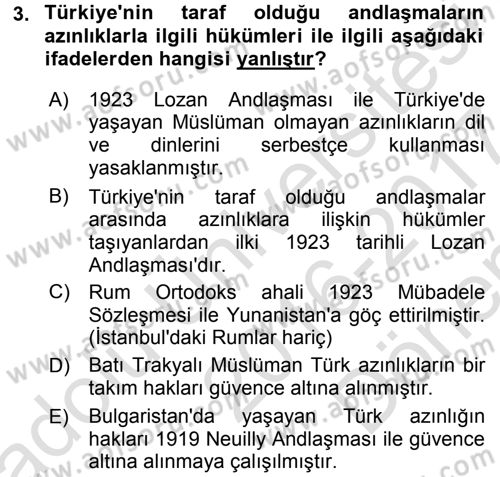 Uluslararası Hukuk 2 Dersi 2016 - 2017 Yılı (Final) Dönem Sonu Sınav Soruları 3. Soru