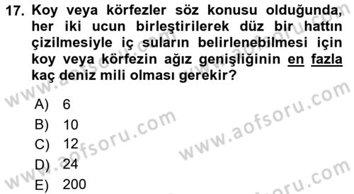 Uluslararası Hukuk 2 Dersi 2017 - 2018 Yılı (Vize) Ara Sınav Soruları 17. Soru