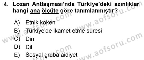 Uluslararası Hukuk 2 Dersi 2017 - 2018 Yılı (Vize) Ara Sınav Soruları 4. Soru