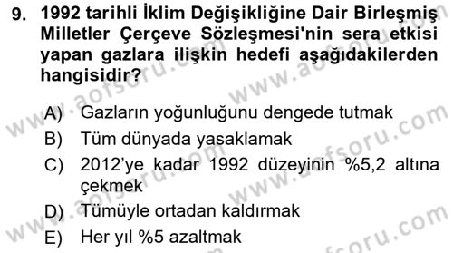 Uluslararası Hukuk 2 Dersi 2017 - 2018 Yılı (Vize) Ara Sınav Soruları 9. Soru
