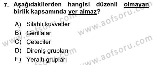 Uluslararası Hukuk 2 Dersi 2021 - 2022 Yılı (Vize) Ara Sınav Soruları 7. Soru