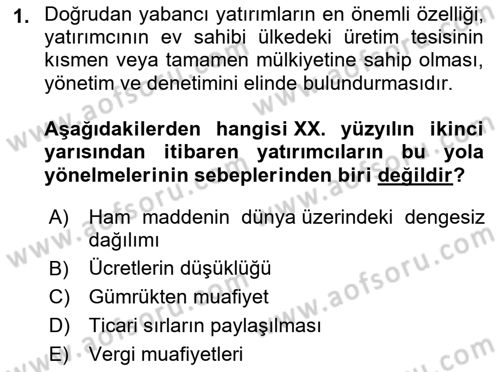 Uluslararası Hukuk 2 Dersi 2021 - 2022 Yılı (Final) Dönem Sonu Sınav Soruları 1. Soru