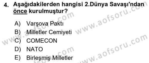 Uluslararası Hukuk 2 Dersi 2021 - 2022 Yılı Yaz Okulu Sınav Soruları 4. Soru