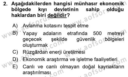 Uluslararası Hukuk 2 Dersi 2024 - 2025 Yılı (Vize) Ara Sınav Soruları 2. Soru