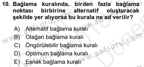 Uluslararası Ticaret Hukuku Dersi 2018 - 2019 Yılı (Final) Dönem Sonu Sınav Soruları 10. Soru