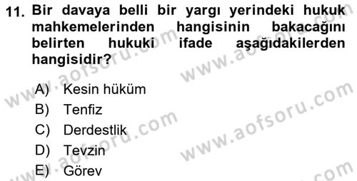 Uluslararası Ticaret Hukuku Dersi 2018 - 2019 Yılı (Final) Dönem Sonu Sınav Soruları 11. Soru