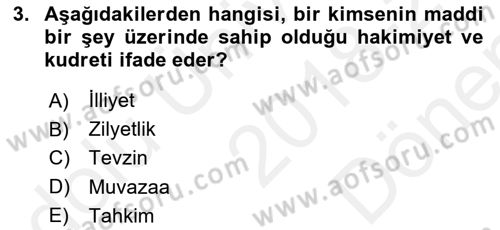 Uluslararası Ticaret Hukuku Dersi 2018 - 2019 Yılı (Final) Dönem Sonu Sınav Soruları 3. Soru