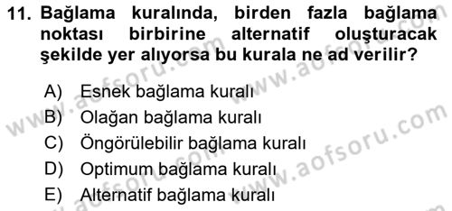 Uluslararası Ticaret Hukuku Dersi 2018 - 2019 Yılı Yaz Okulu Sınav Soruları 11. Soru