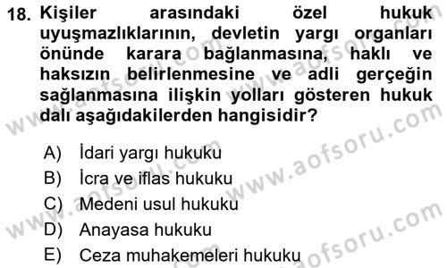 Uluslararası Ticaret Hukuku Dersi 2018 - 2019 Yılı Yaz Okulu Sınav Soruları 18. Soru