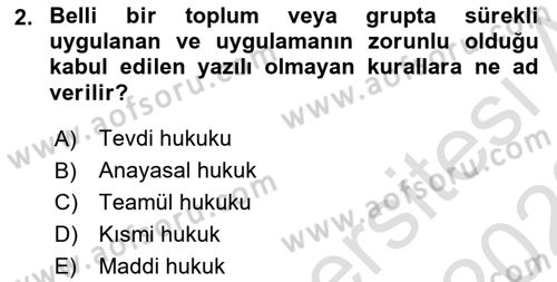 Uluslararası Ticaret Hukuku Dersi Ara Sınavı Deneme Sınav Soruları 2. Soru