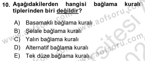 Uluslararası Ticaret Hukuku Dersi 2022 - 2023 Yılı (Final) Dönem Sonu Sınav Soruları 10. Soru